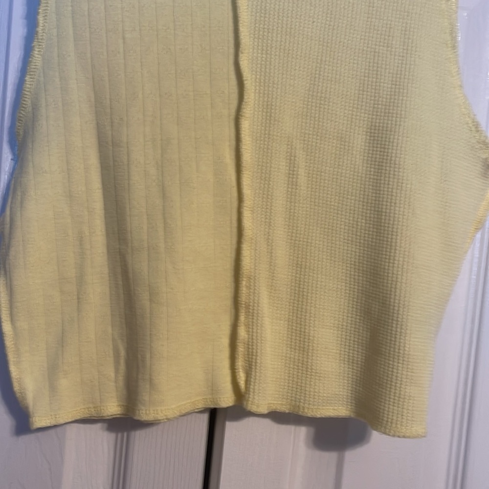 American Eagle sleeveless pastel yellow tank crop top size medium NWOT - Picture 4 of 6